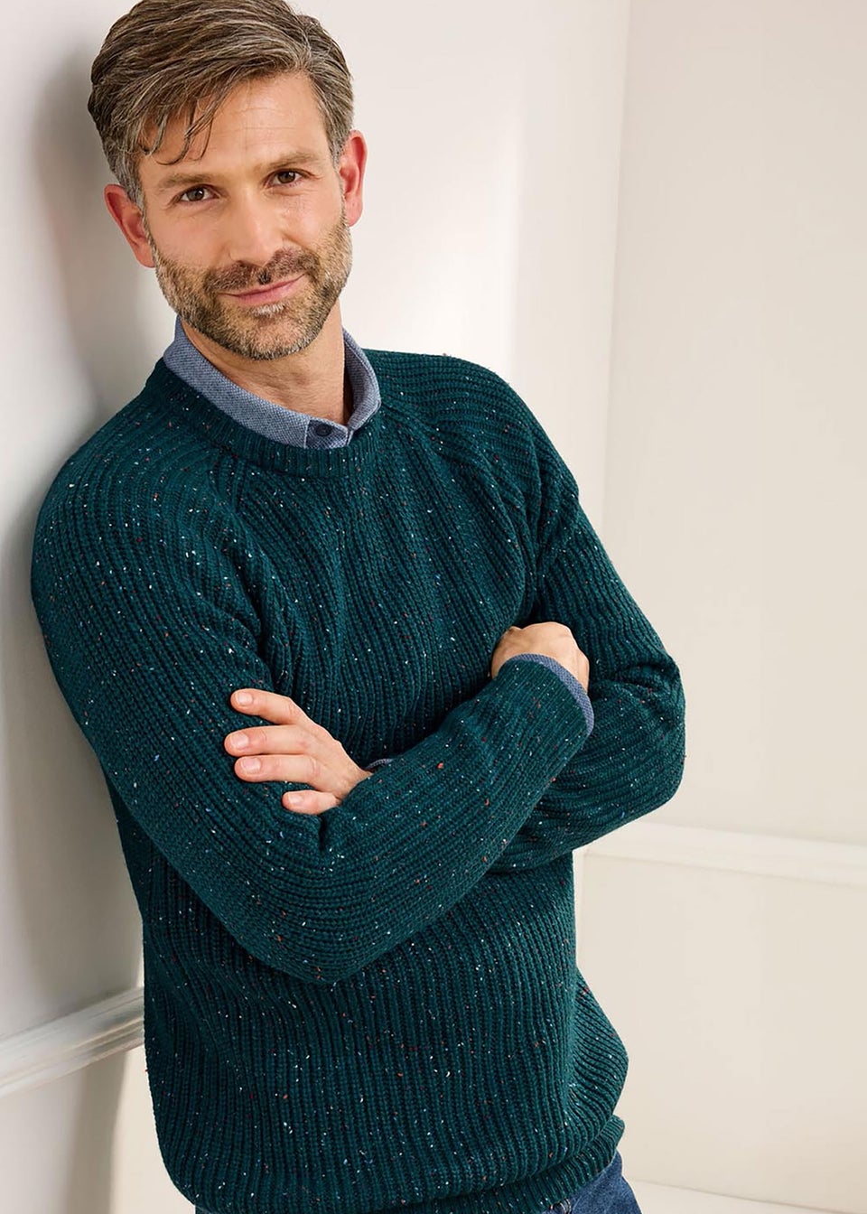 Cotton Traders Jade Supersoft Crew Neck Jumper