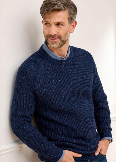 Cotton Traders Pastel Blue Supersoft Crew Neck Jumper