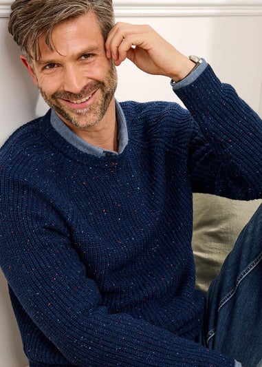 Cotton Traders Pastel Blue Supersoft Crew Neck Jumper