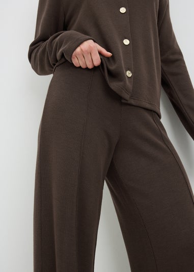 Brown Soft Touch Co Ord Trousers