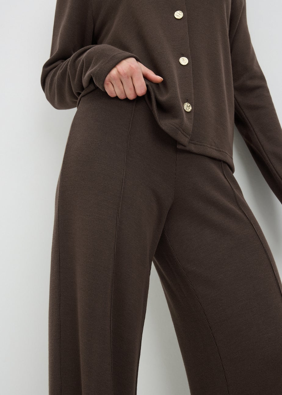 Brown Soft Touch Co Ord Trousers