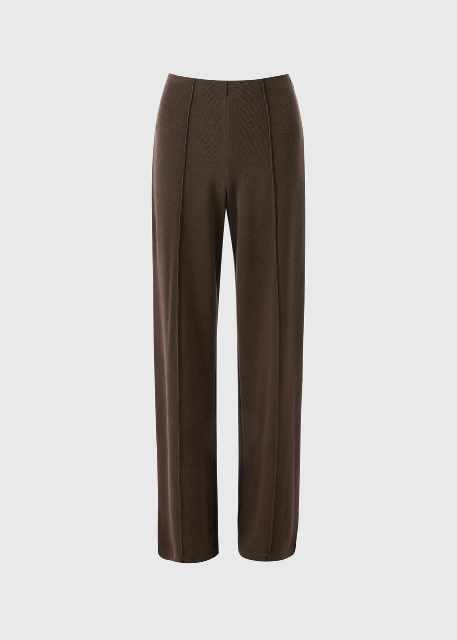 Brown Soft Touch Co Ord Trousers
