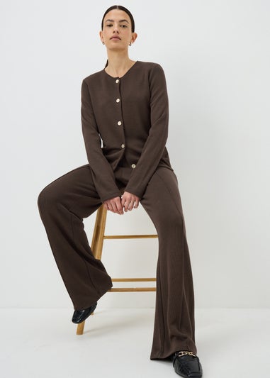 Brown Soft Touch Co Ord Trousers