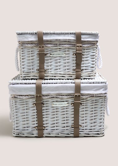 2 Piece Split Willow Strap Baskets