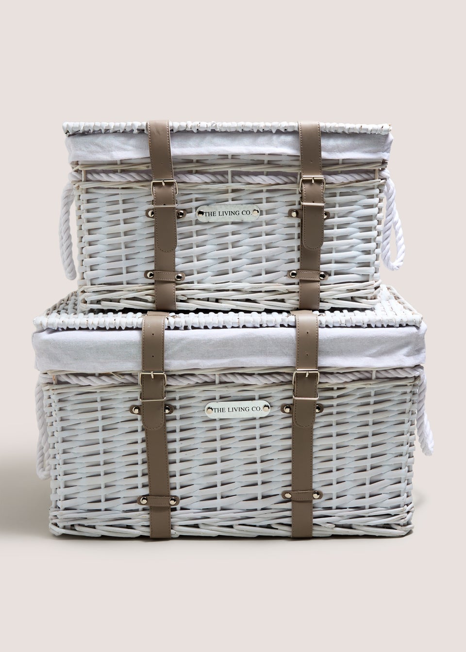 2 Piece Split Willow Strap Baskets