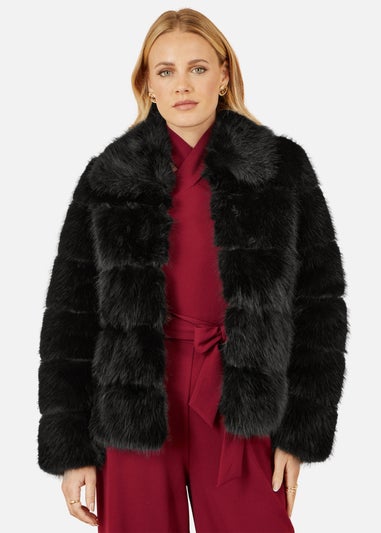 Yumi Black Luxe Faur Fur Coat