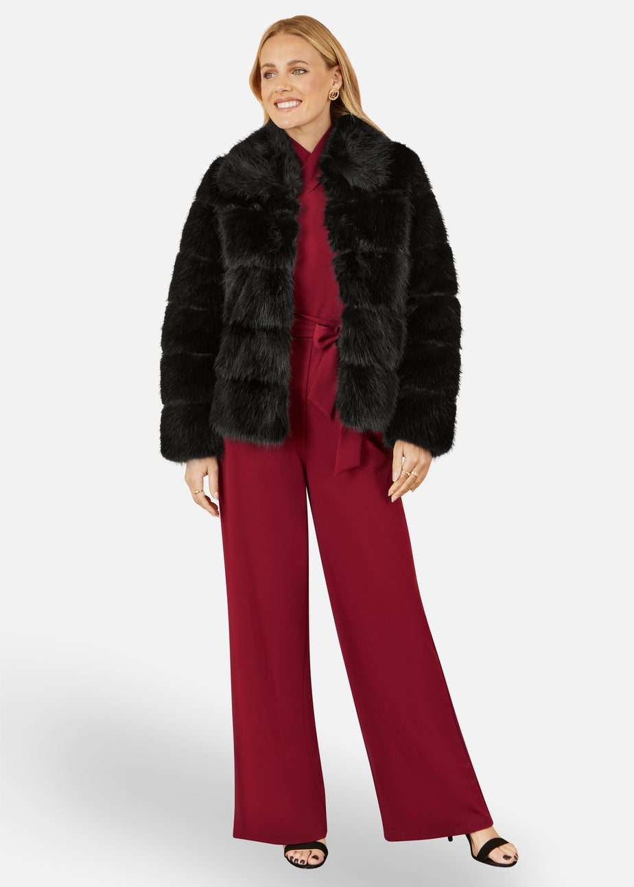 Yumi Black Luxe Faur Fur Coat