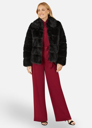 Yumi Black Luxe Faur Fur Coat