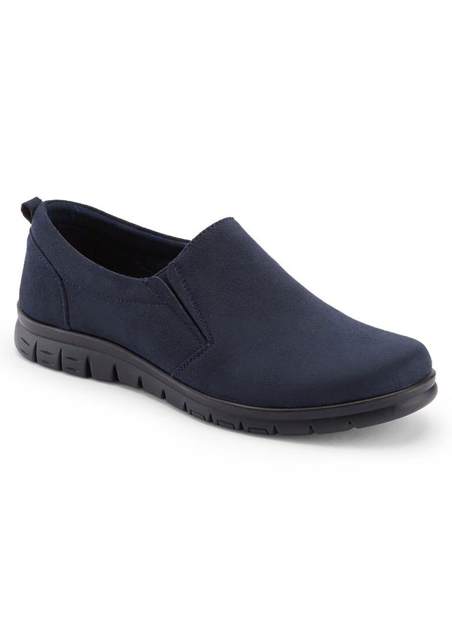 Cotton Traders Dark Blue Slip On Shoes
