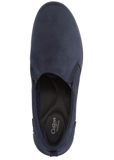Cotton Traders Dark Blue Slip On Shoes