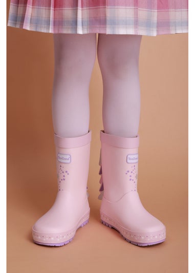 ToeZone Girls Pink Unicorn Waterproof Wellies