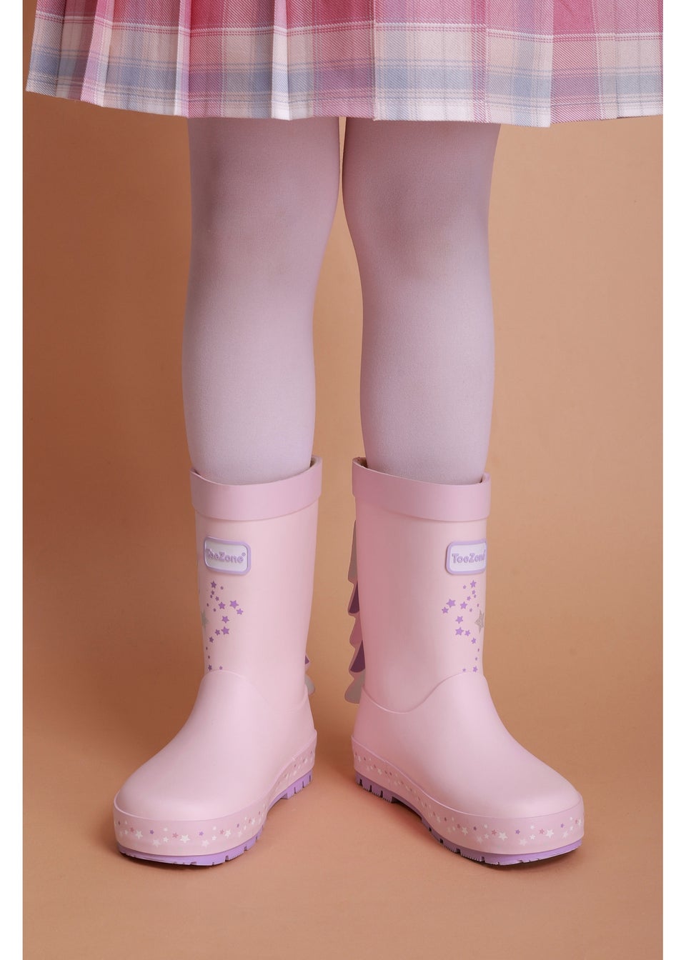 ToeZone Girls Pink Unicorn Waterproof Wellies