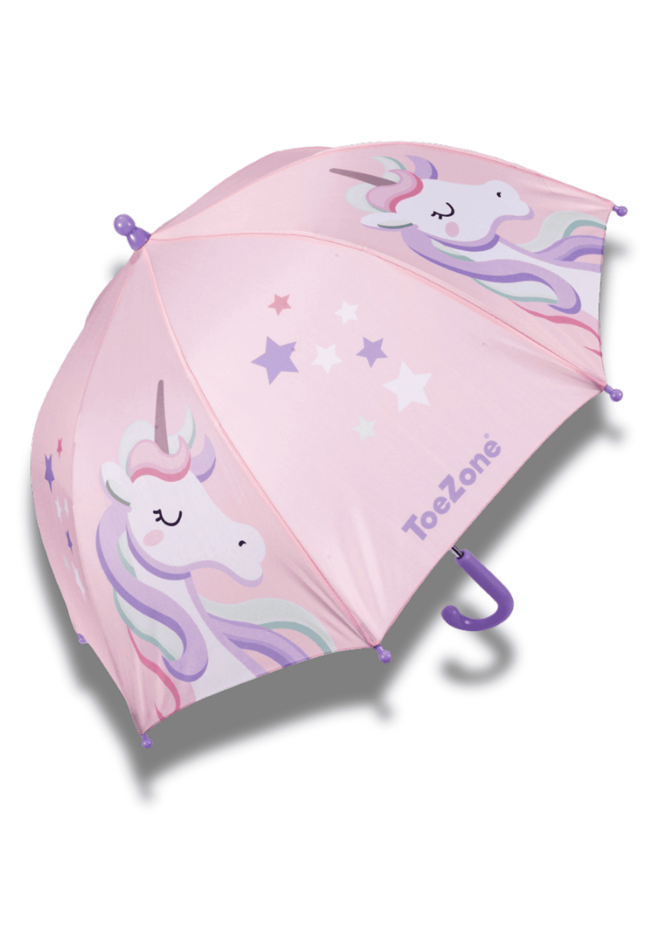 ToeZone Girls Pink Twinkle  Unicorn Waterproof Umbrella
