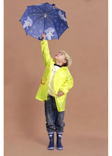 ToeZone Boys Blue Shark Waterproof Umbrella