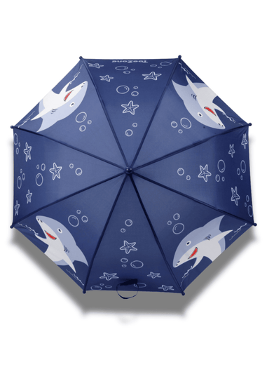 ToeZone Boys Blue Shark Waterproof Umbrella