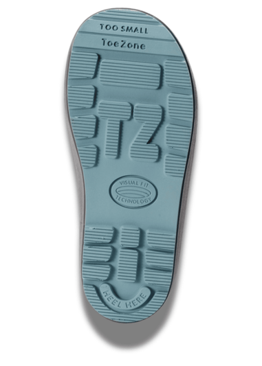 ToeZone Boys Grey Dinosaur Waterproof Wellies