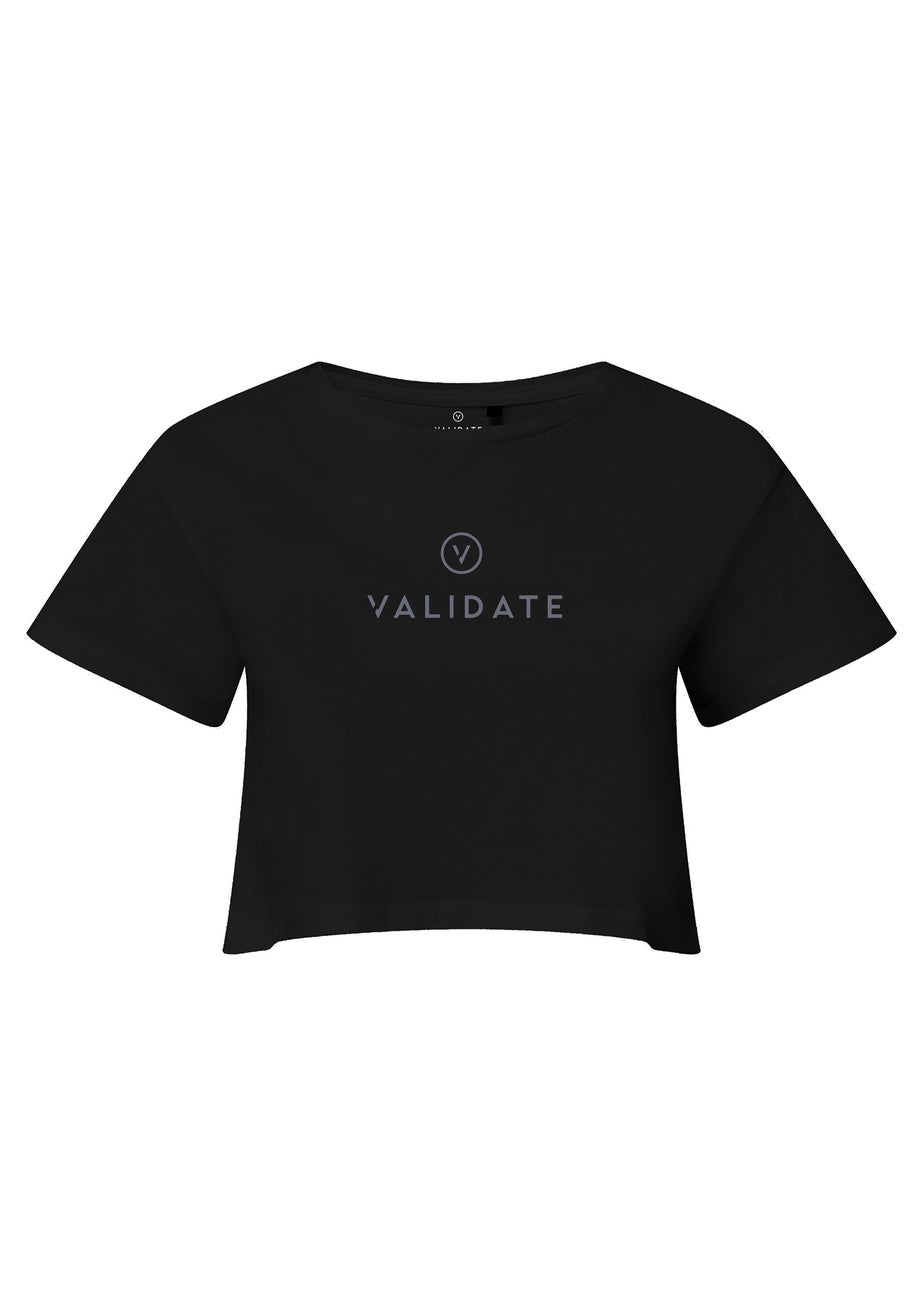 Validate Black Limitless Crop Top