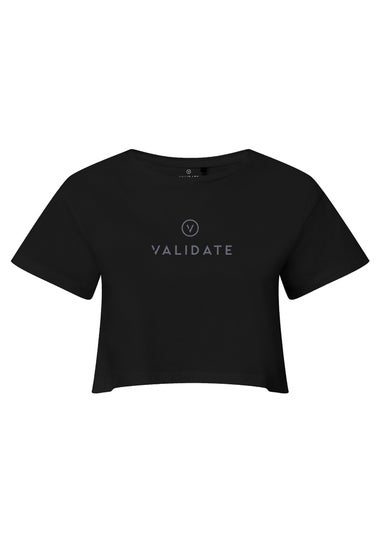 Validate Black Limitless Crop Top