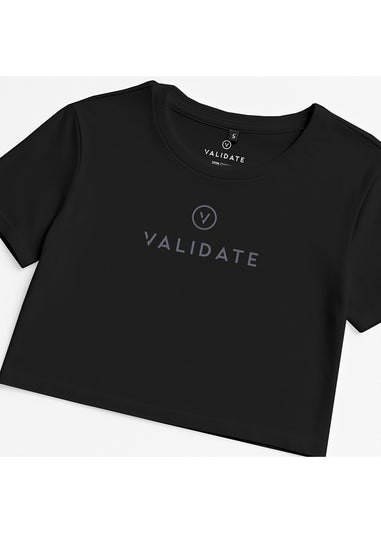 Validate Black Limitless Crop Top