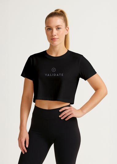 Validate Black Limitless Crop Top