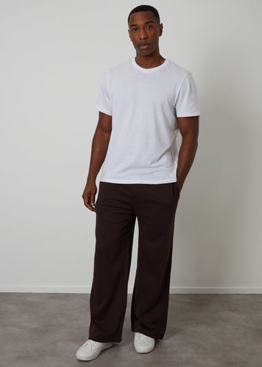 Threadbare Chocolate Wide Leg Joggers