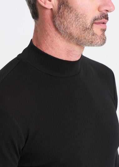 Cotton Traders Black Turtleneck Base Layer Top
