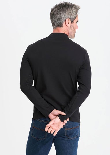 Cotton Traders Black Turtleneck Base Layer Top