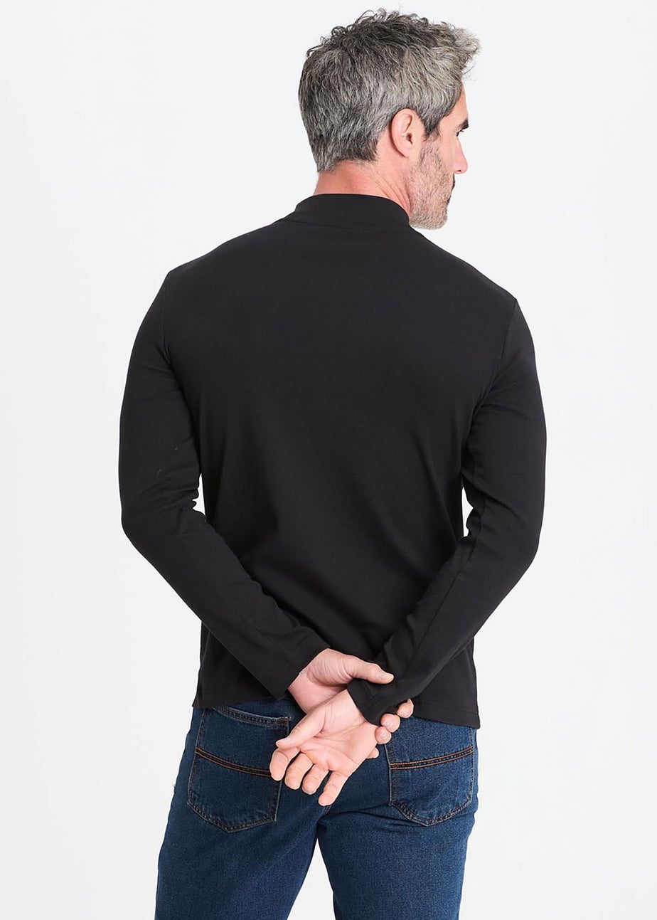 Cotton Traders Black Turtleneck Base Layer Top