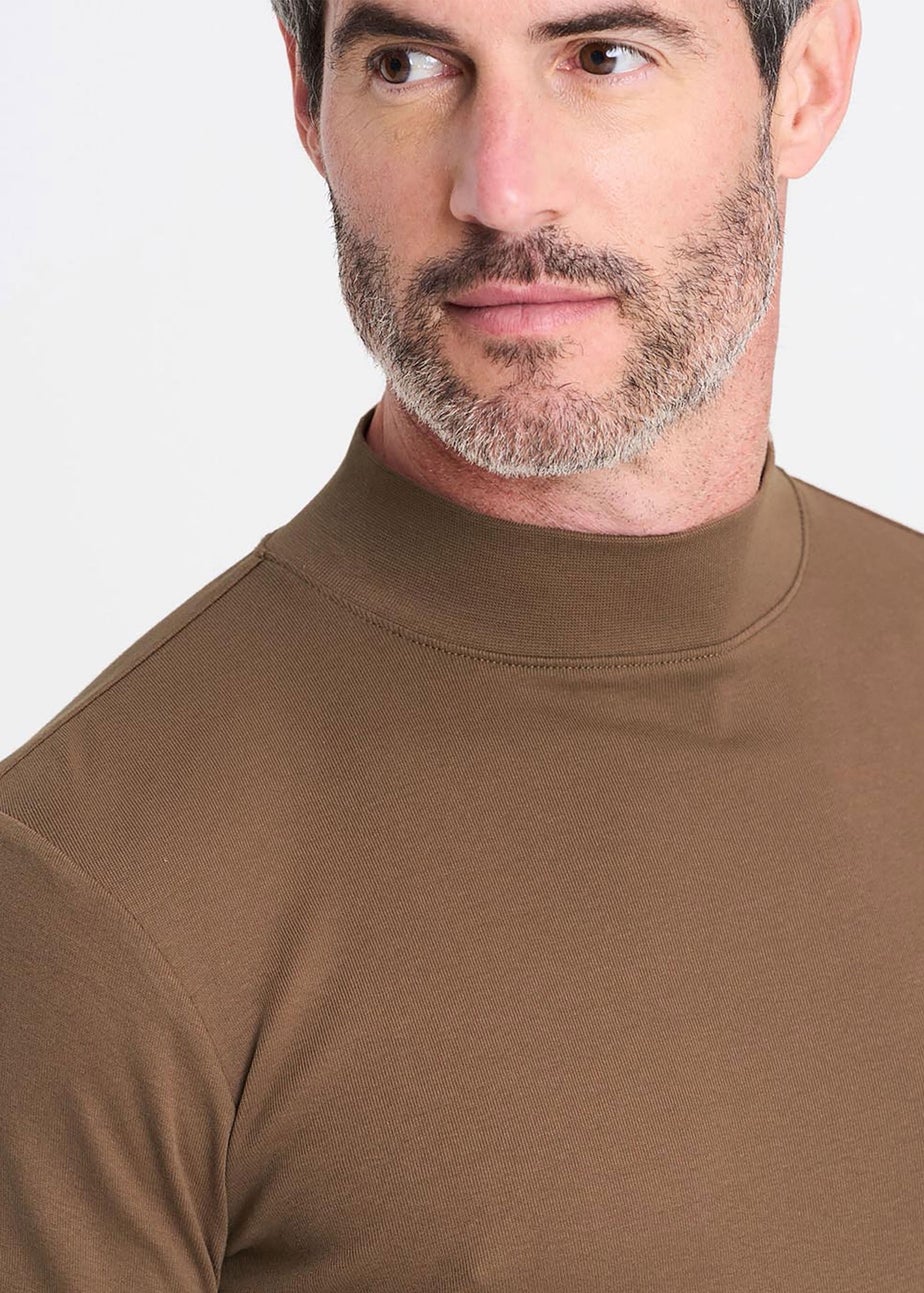 Cotton Traders Coffe Turtleneck Base Layer Top