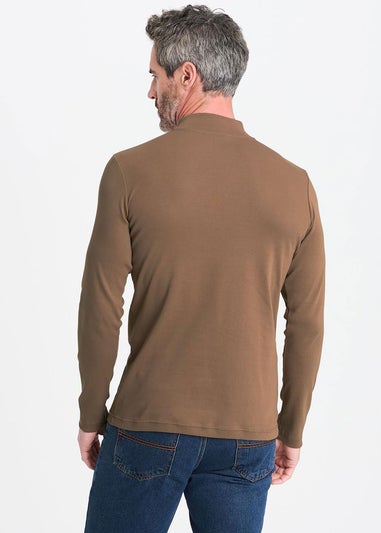 Cotton Traders Coffe Turtleneck Base Layer Top