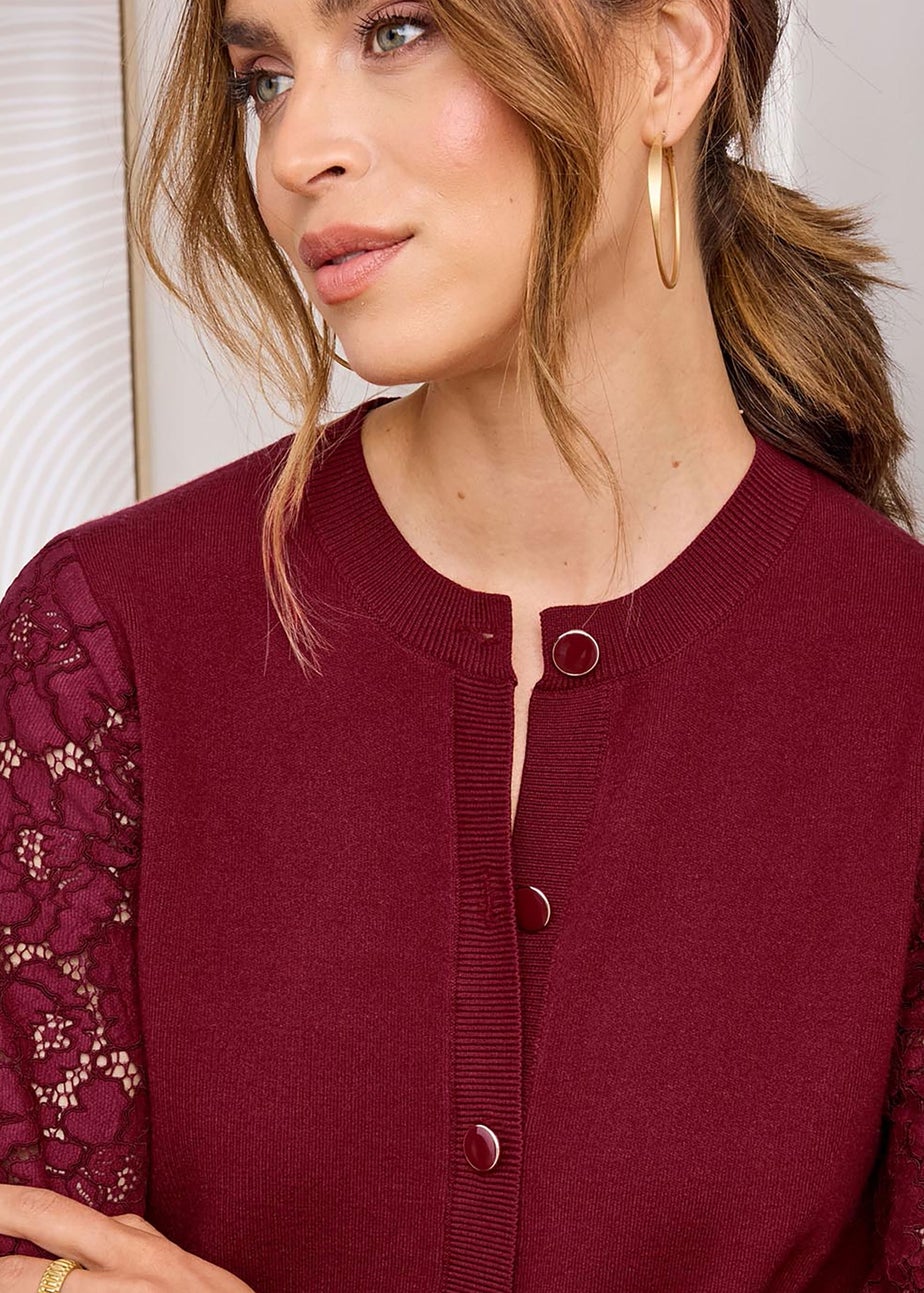 Cotton Traders Ruby Lace Sleeve Cardigan