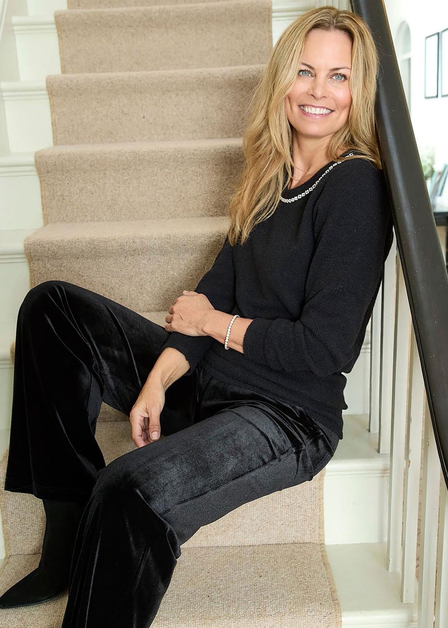 Cotton Traders Black Bead Detail Jumper