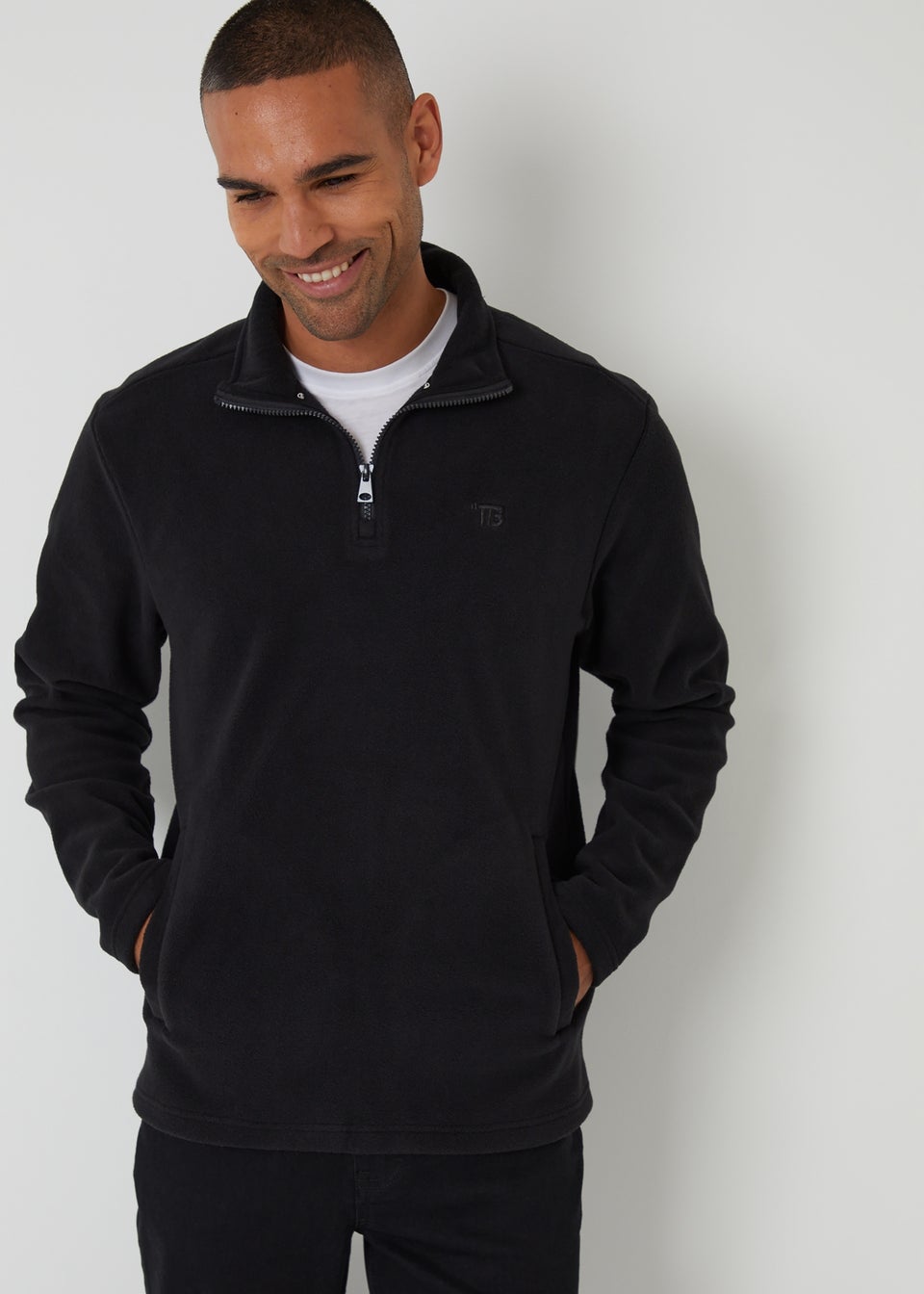 Threadbare 2 Pack Quarter Zip Microfleece Sweatshirts