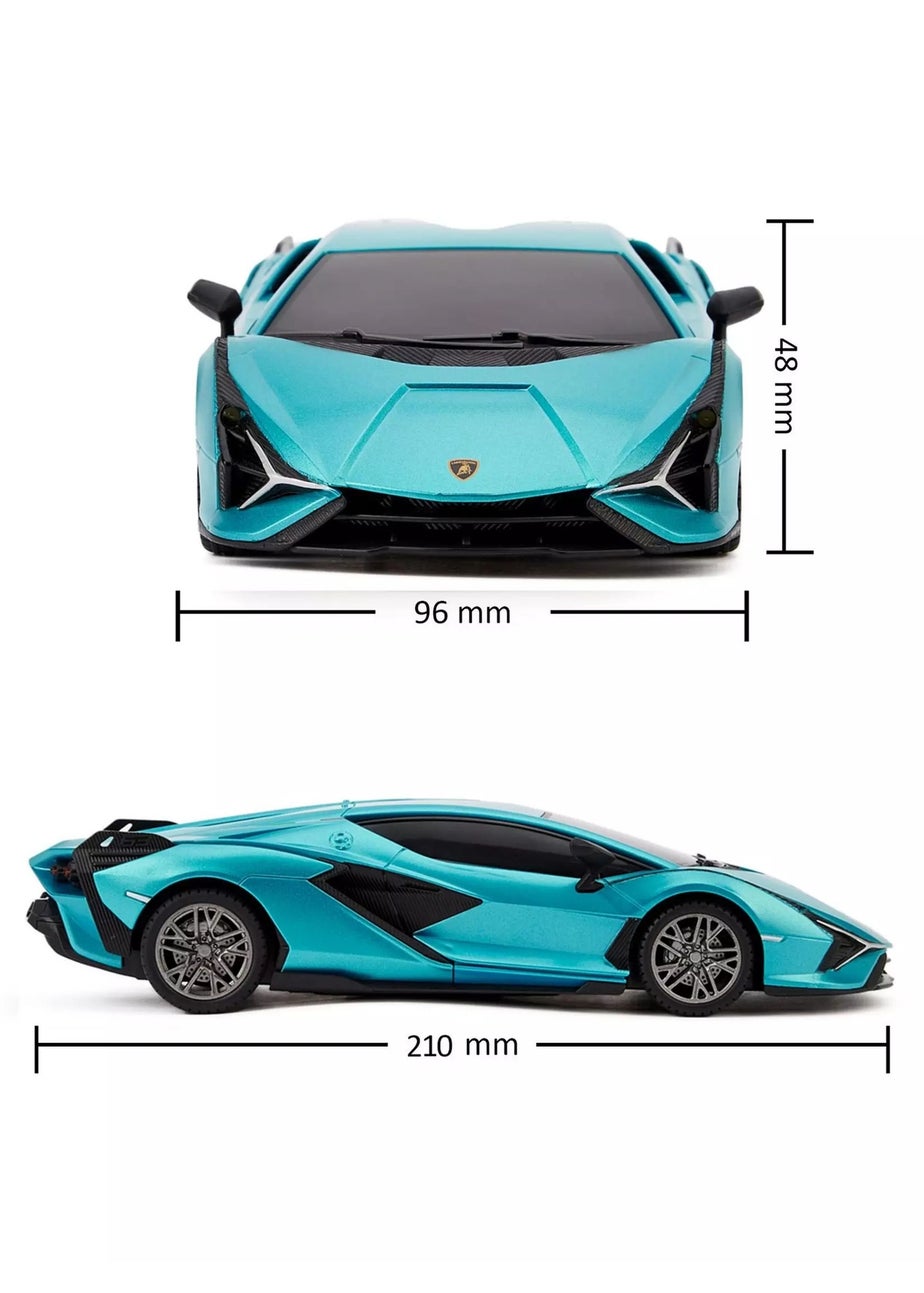 The Gift Scholars 1:24 Blue Lamborghini Sian Remote Control Car