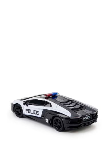 The Gift Scholars 1:24 Black Lamborghini Police Car Remote Control Car