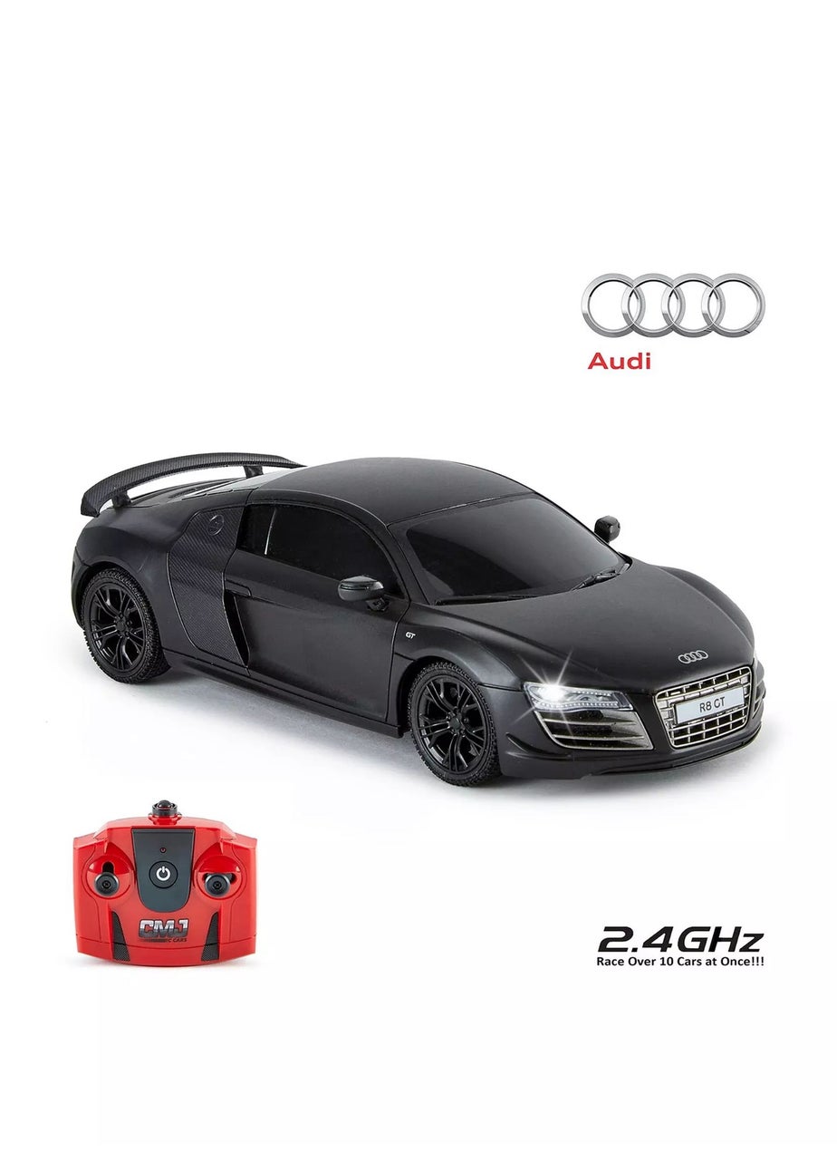 The Gift Scholars 1:24 Black Audi R8 Black Remote Control Car