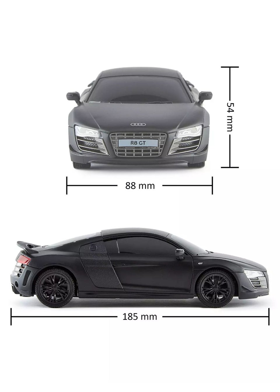 The Gift Scholars 1:24 Black Audi R8 Black Remote Control Car
