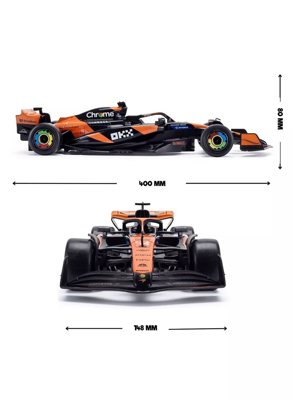 The Gift Scholars 1:14 Orange RC McLaren Formula 1 Remote Control Car