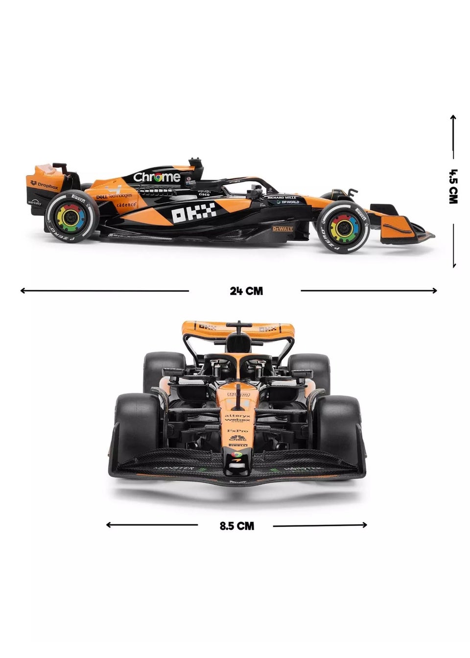 The Gift Scholars Die Cast 1:24 Orange McLaren F1 Remote Control Car