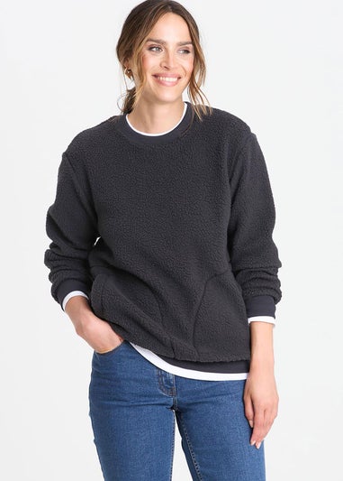 Cotton Traders Steel Cosy Fleece Crew Neck