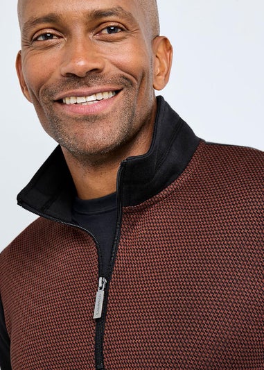 Cotton Traders Charcoal Grey Guinness Panelled Half Zip Top