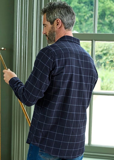 Cotton Traders Midnight Blue Winter Warm Cotton Shirt