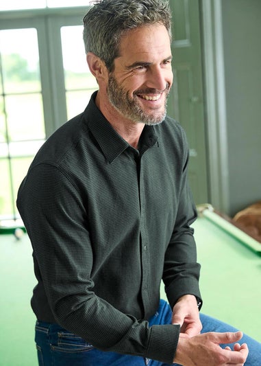 Cotton Traders Dark Green Winter Warm Cotton Shirt