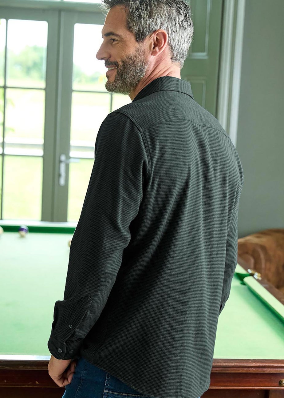 Cotton Traders Dark Green Winter Warm Cotton Shirt