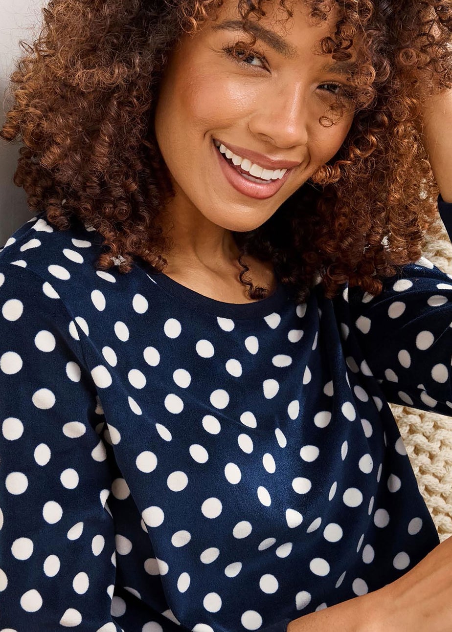 Cotton Traders Dark Blue Supersoft PJ Set