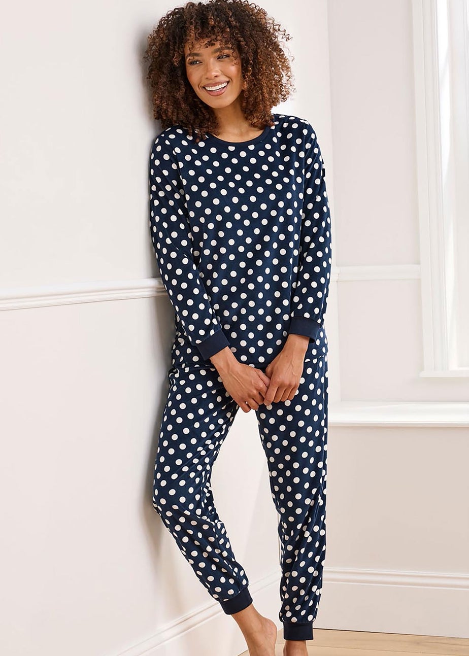 Cotton Traders Dark Blue Supersoft PJ Set