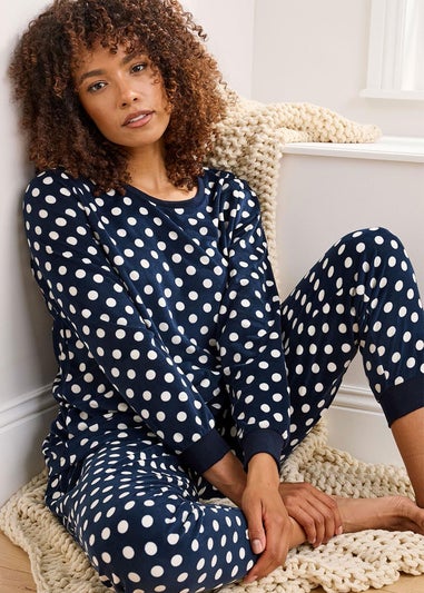 Cotton Traders Dark Blue Supersoft PJ Set