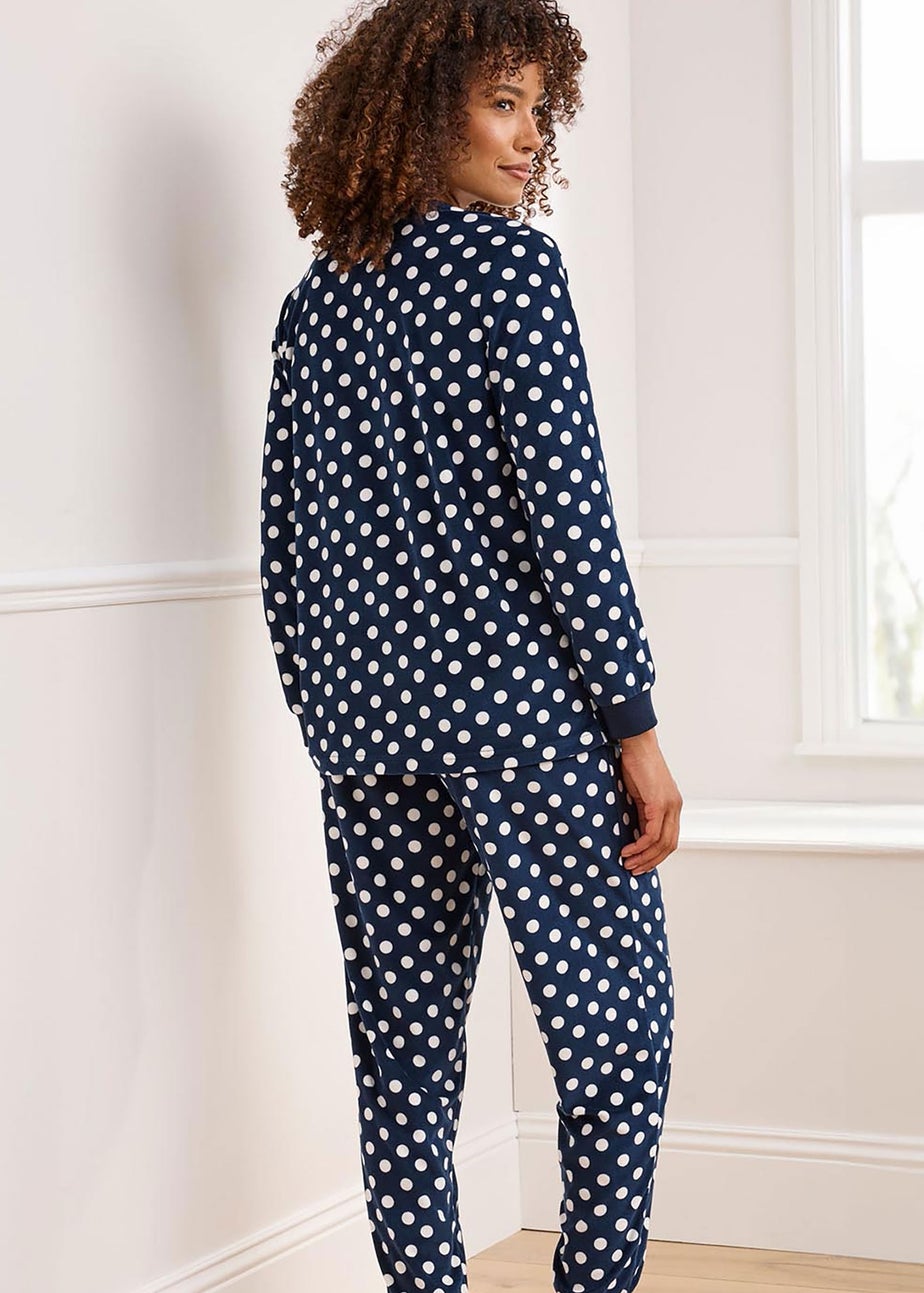 Cotton Traders Dark Blue Supersoft PJ Set