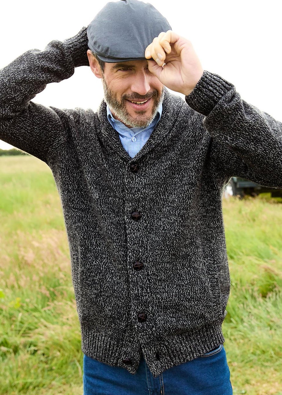 Cotton Traders Dark Green Shawl Neck Cardigan