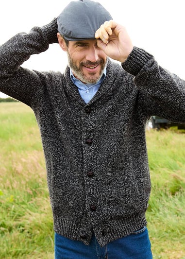 Cotton Traders Dark Green Shawl Neck Cardigan